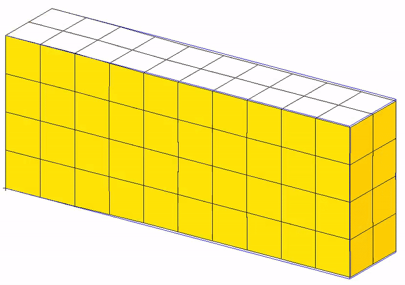 Animation of a shape optimization of a cantilever beam.