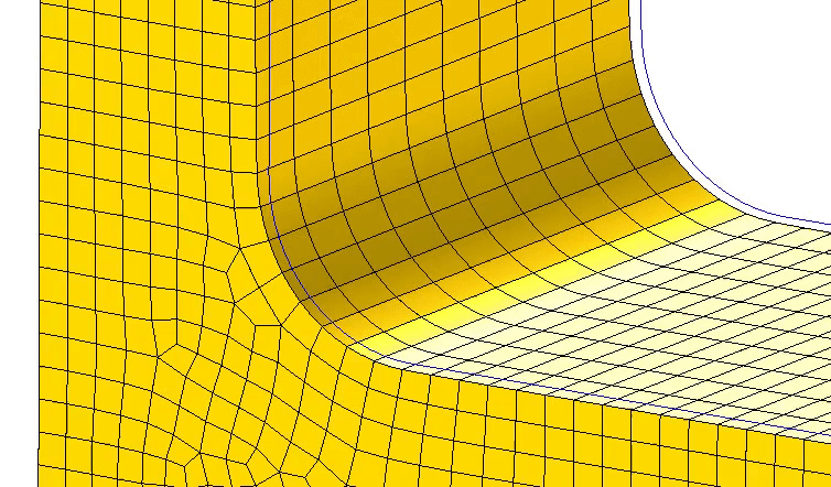 Animation of a shape optimization of a fillet.