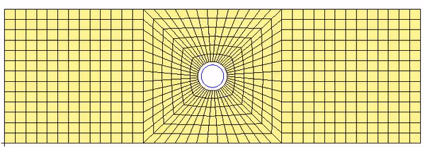 Animation of a shape optimization of an open hole coupon.