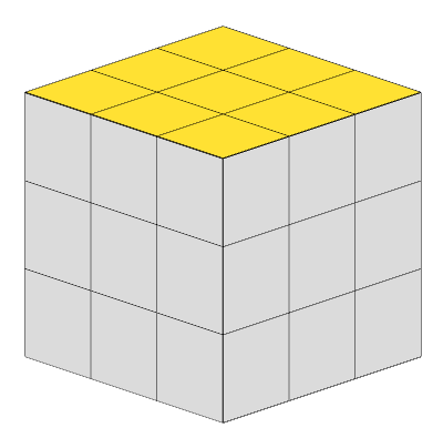 Design regions of a unit cube. Each design region allows for expansion or contraction during the shape optimization.