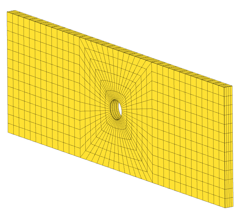 Shape optimization of an open hole coupon
